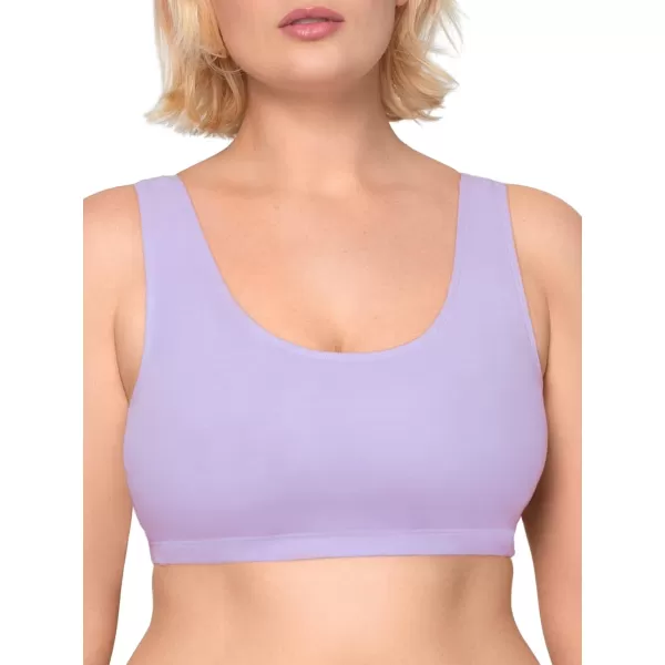 imageFruit of the Loom womens Built Up Tank Style Sports Bra Value PackPurpleWhiteLilacGrey