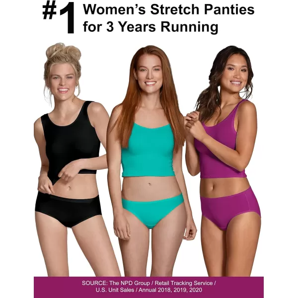 imageFruit of the Loom womens Cotton Stretch Underwear Regular ampamp Plus SizePlus Size Brief  6 Pack  Assorted Color