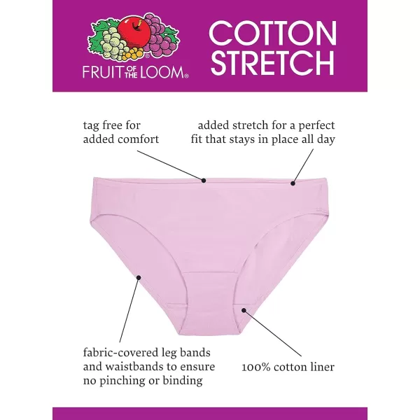 imageFruit of the Loom womens Cotton Stretch Underwear Regular ampamp Plus SizePlus Size Brief  6 Pack  Assorted Color