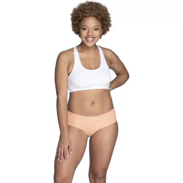 imageFruit of the Loom womens Underwear Pima Cotton Blend Fabric Super Smooth Raw Cut EdgesHipster  3 Pack  NudeSilverBlack
