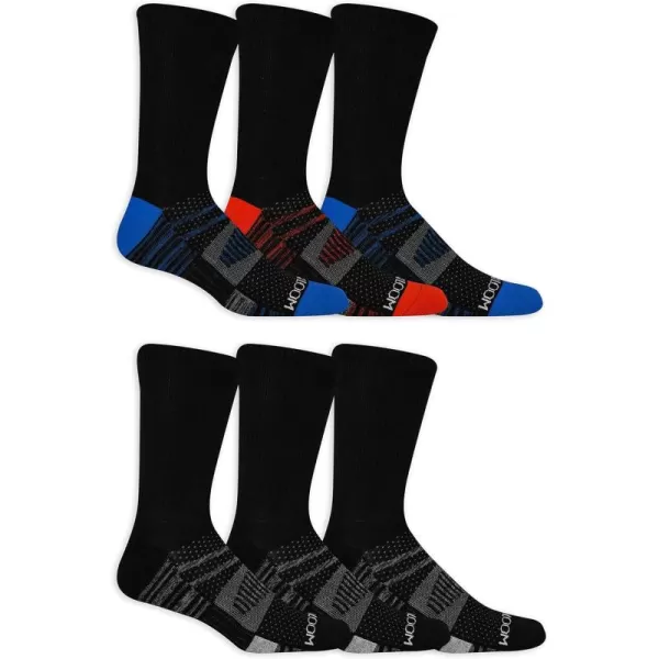 imageFruit of the Loom Mens Breathable Performance Ankle SocksCrew  Black