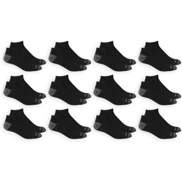 imageFruit of the Loom Mens Dual Defense Low Cut Socks 12 PackBlack