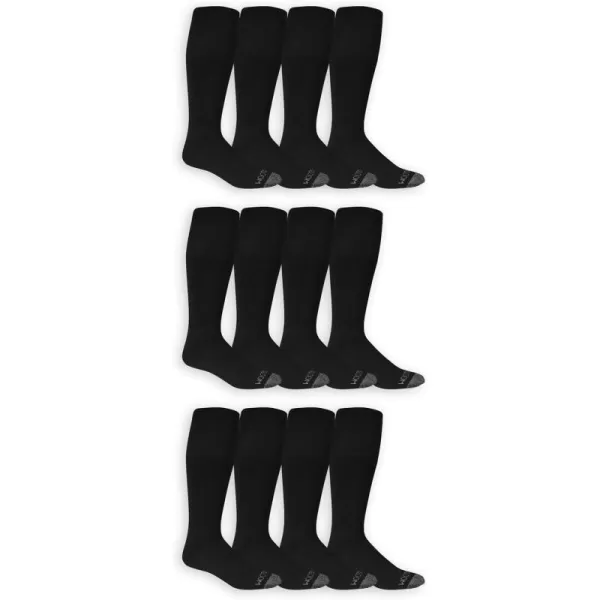 imageFruit of the Loom Mens Dual Defense Tube Socks 12 PackBlack