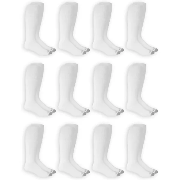 imageFruit of the Loom Mens Dual Defense Tube Socks 12 PackWhite