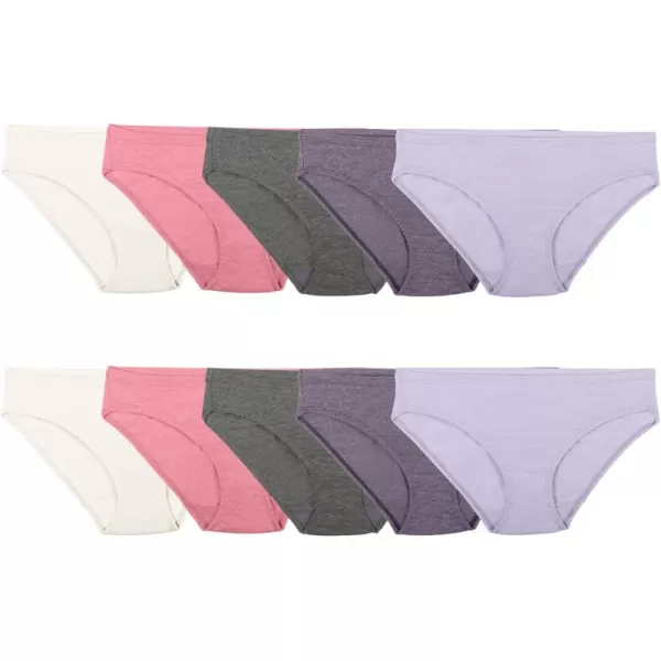 imageFruit of the Loom Womens Beyondsoft Underwear Super Soft Designed with Comfort in Mind Available in Plus SizeBikini  Cotton Blend  10 Pack  PinkGrayPurple