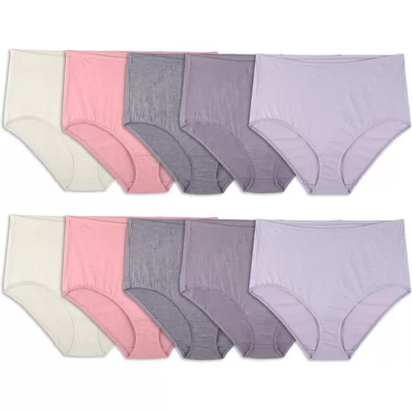 imageFruit of the Loom Womens Beyondsoft Underwear Super Soft Designed with Comfort in Mind Available in Plus SizeBrief  Cotton Blend  10 Pack  PinkGrayPurple