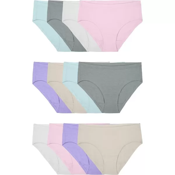 imageFruit of the Loom Womens Beyondsoft Underwear Super Soft Designed with Comfort in Mind Available in Plus SizeHipster  Modal  12 Pack  PurpleCashmereGrey