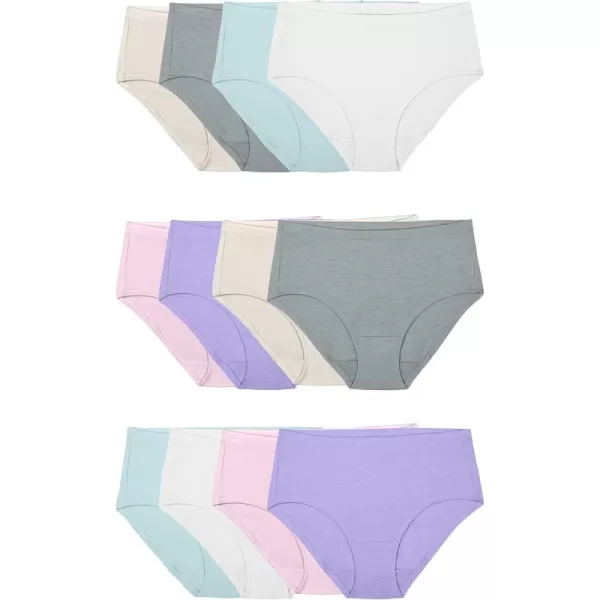 Low Rise Brief - Modal - 12 Pack - Purple/Cashmere/Grey