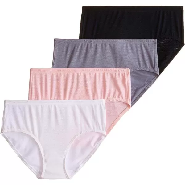 imageFruit of the Loom Womens Breathable 4 Pack PantiesLow Rise Brief  Micro Mesh  4 Pack