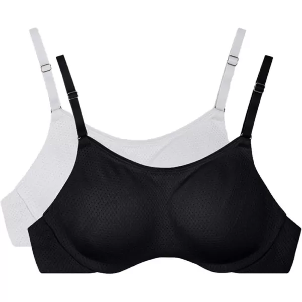 imageFruit of the Loom Womens Breathable Cami Bra with Convertible Straps2 Pack  WhiteBlack