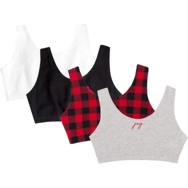 imageFruit of the Loom Womens Built Up Tank Style Sports BraGreyRed BuffaloBlackWhite