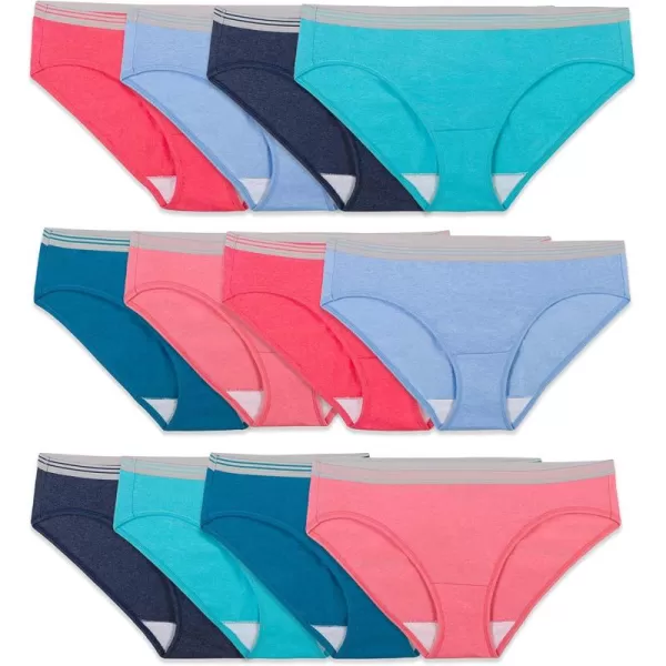 imageFruit of the Loom Womens Eversoft Cotton Hipster Underwear Tag Free ampamp Breathable Available in Plus SizeCotton Blend  Low Rise  12 Pack  BluePurpleGrey