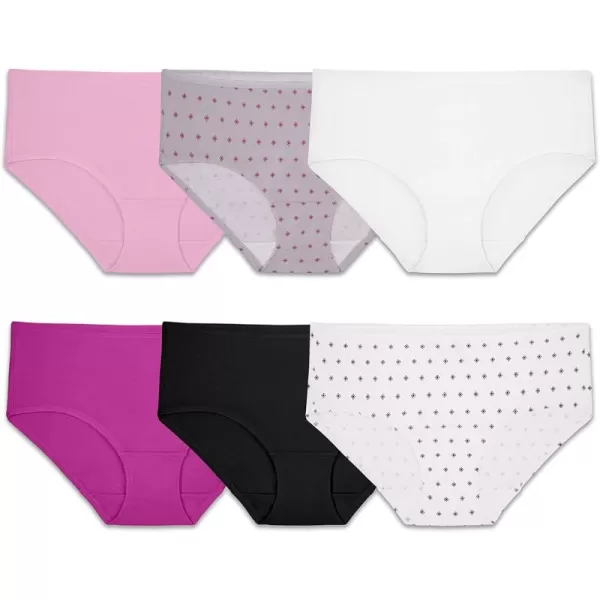 imageFruit of the Loom Womens Eversoft Cotton Hipster Underwear Tag Free ampamp Breathable Available in Plus SizeCotton Stretch  6 Pack  Colors May Vary