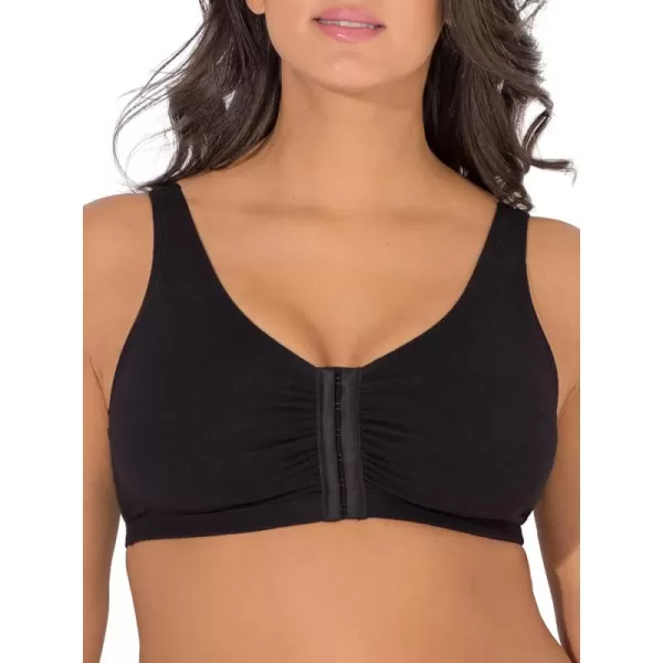 imageFruit of the Loom Womens Front Close Builtup Sports BraBlack Hue