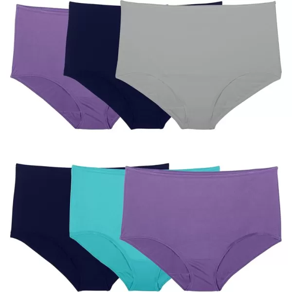 imageFruit of the Loom Womens Microfiber Underwear Lightweight ampamp Sleek Available in Plus SizeBrief  6 Pack  Colors May Vary