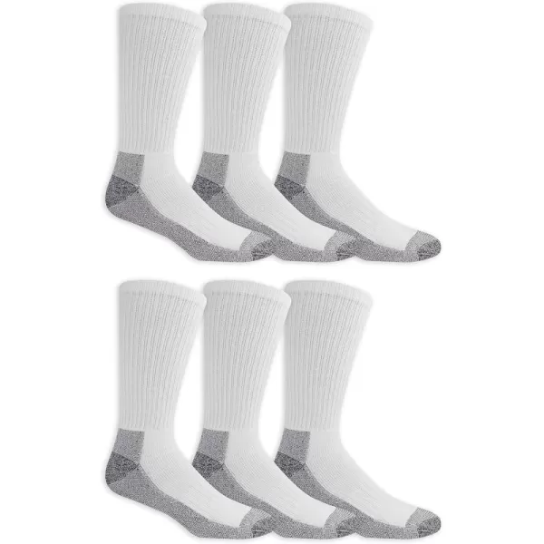 imageFruit of the Loom mens Dual Defense Crew Socks 12 PackWhite 8 Pack