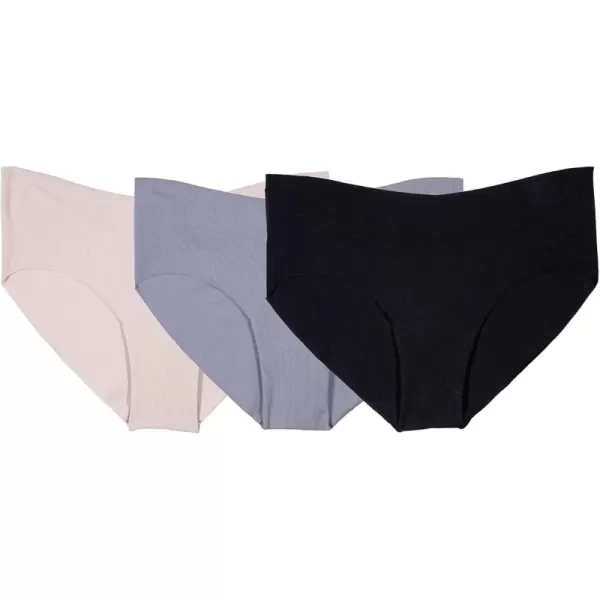 imageFruit of the Loom womens Underwear Pima Cotton Blend Fabric Super Smooth Raw Cut EdgesHipster  3 Pack  NudeSilverBlack