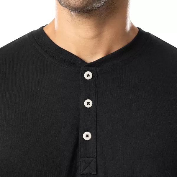 imageFruit of the Loom Mens 2Piece Jersey Knit Pajama SetBlackGrey Heather