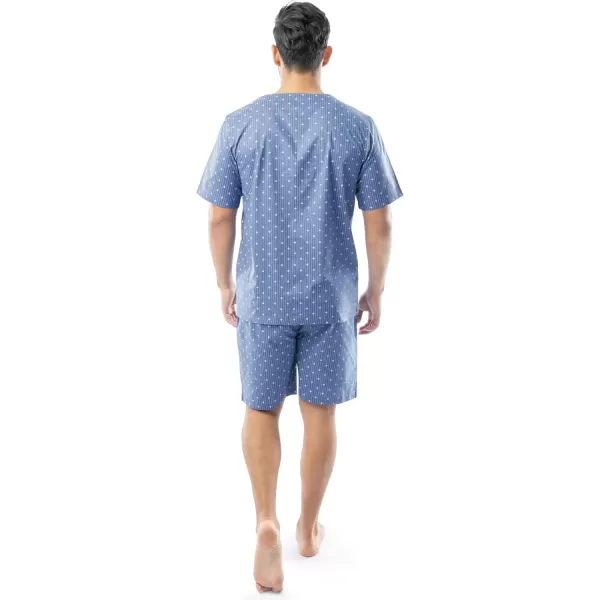 imageFruit of the Loom Mens Broadcloth Short Sleeve Pajama SetMedium Blue