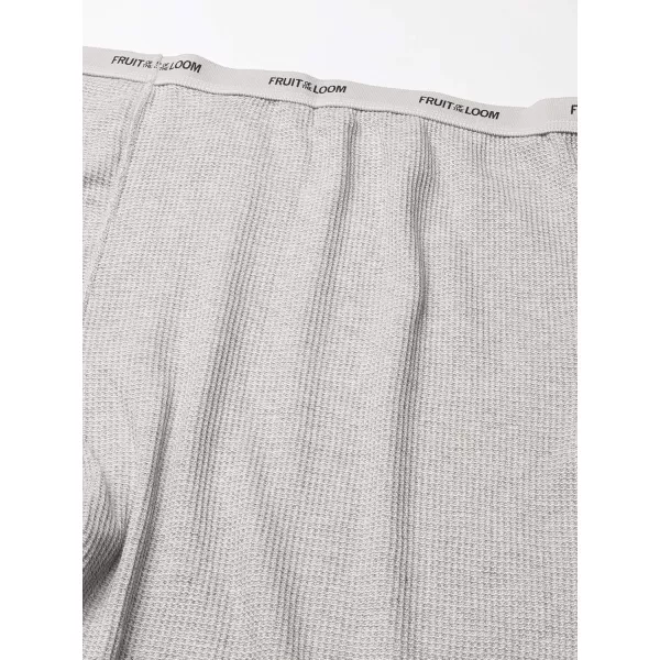 imageFruit of the Loom Mens Classic Midweight Waffle Thermal Underwear Bottoms 1 ampamp 2 PacksLight Grey HeatherLight Grey Heather 2pack