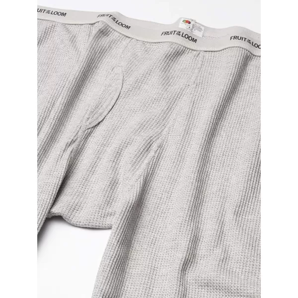 imageFruit of the Loom Mens Classic Midweight Waffle Thermal Underwear Bottoms 1 ampamp 2 PacksLight Grey HeatherLight Grey Heather 2pack