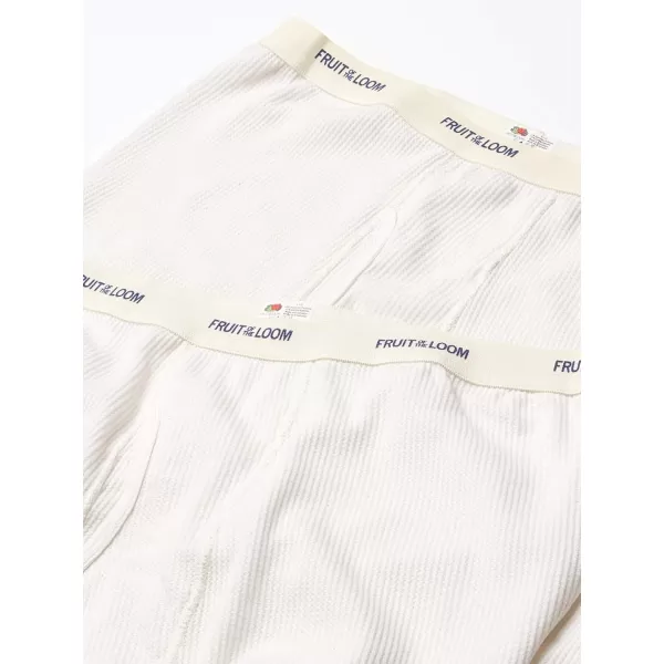 imageFruit of the Loom Mens Classic Midweight Waffle Thermal Underwear Bottoms 1 ampamp 2 PacksNaturalNatural 2pack