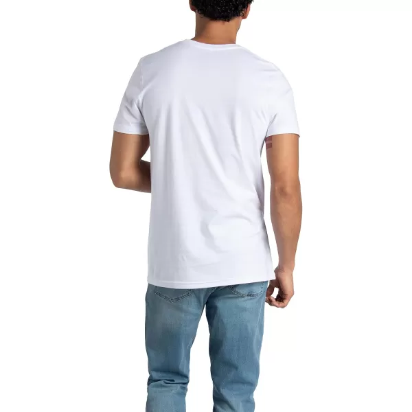 imageFruit of the Loom Mens Crafted Comfort Tee Relaxed ampamp Classic Fit Sizes S2xClassic Fit  Pima Cotton  2 Pack  WhiteNavy