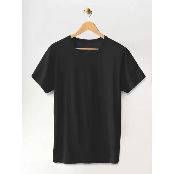 imageFruit of the Loom Mens Crafted Comfort Tee Relaxed ampamp Classic Fit Sizes S2xClassic Fit  Pima Cotton  Black