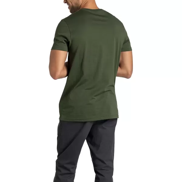 imageFruit of the Loom Mens Crafted Comfort Tee Relaxed ampamp Classic Fit Sizes S2xClassic Fit  Pima Cotton  Military Green