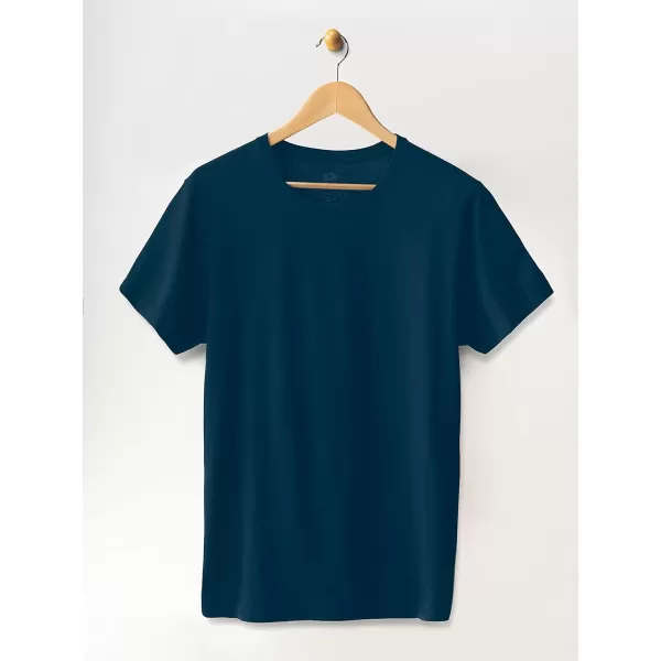 imageFruit of the Loom Mens Crafted Comfort Tee Relaxed ampamp Classic Fit Sizes S2xClassic Fit  Pima Cotton  Navy