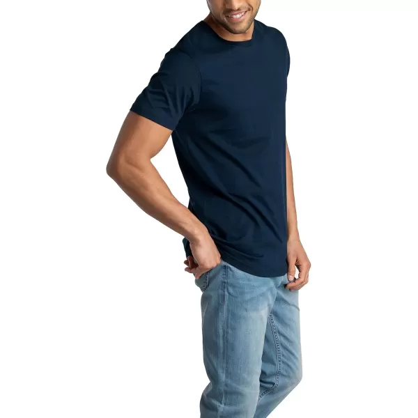 imageFruit of the Loom Mens Crafted Comfort Tee Relaxed ampamp Classic Fit Sizes S2xClassic Fit  Pima Cotton  Navy