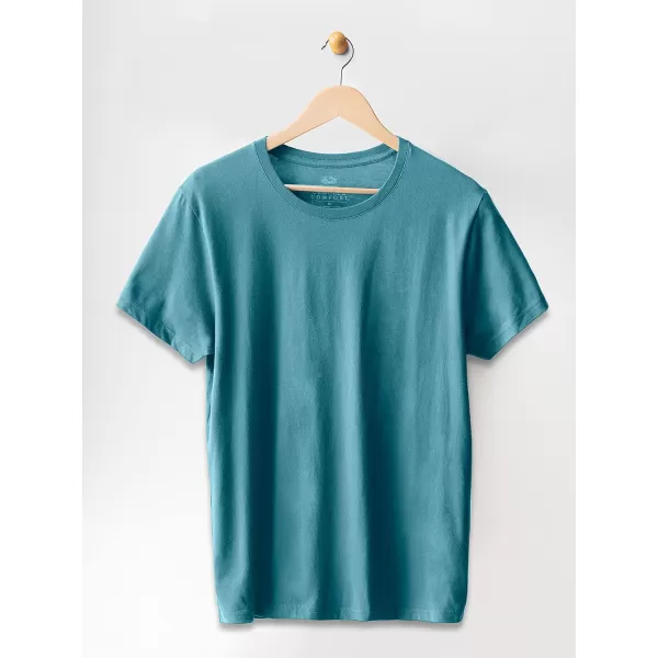 imageFruit of the Loom Mens Crafted Comfort Tee Relaxed ampamp Classic Fit Sizes S2xClassic Fit  Pima Cotton  Neptune Blue