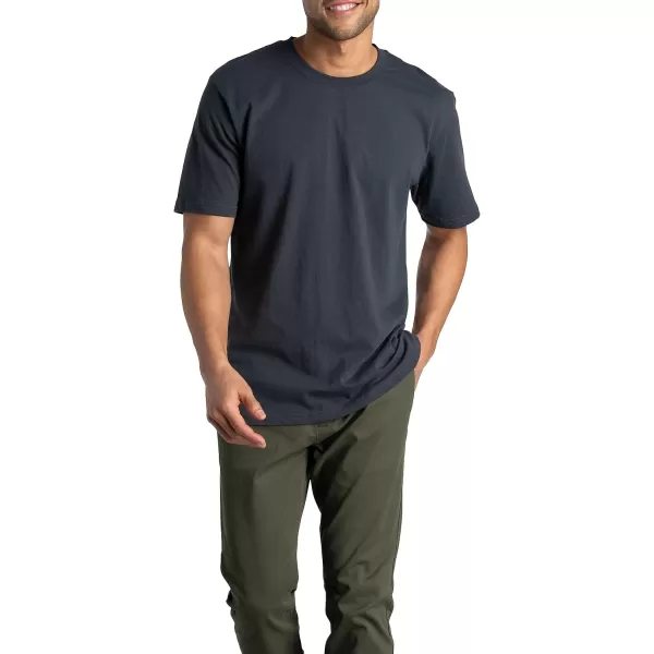 imageFruit of the Loom Mens Crafted Comfort Tee Relaxed ampamp Classic Fit Sizes S2xRelaxed Fit  Cotton  2 Pack  BlackGrey