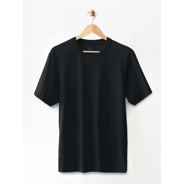 imageFruit of the Loom Mens Crafted Comfort Tee Relaxed ampamp Classic Fit Sizes S2xRelaxed Fit  Cotton  Black