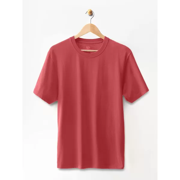 imageFruit of the Loom Mens Crafted Comfort Tee Relaxed ampamp Classic Fit Sizes S2xRelaxed Fit  Cotton  Crimson