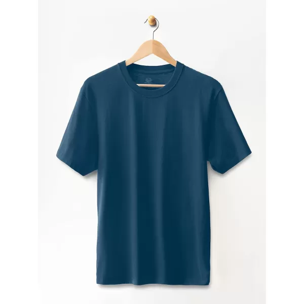 imageFruit of the Loom Mens Crafted Comfort Tee Relaxed ampamp Classic Fit Sizes S2xRelaxed Fit  Cotton  Smoke Blue