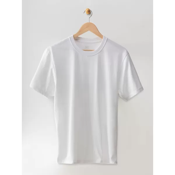 imageFruit of the Loom Mens Crafted Comfort Tee Relaxed ampamp Classic Fit Sizes S2xRelaxed Fit  Cotton  White