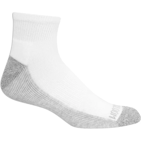 imageFruit of the Loom Mens Essential 6 Pair Pack Casual Socks with Cushion and Arch Support White Gray Sole 6512