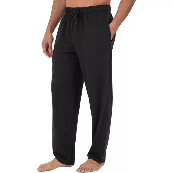 imageFruit of the Loom Mens Extended Sizes Jersey Knit Sleep Pajama Lounge Pant 1 ampamp 2 PacksBlack