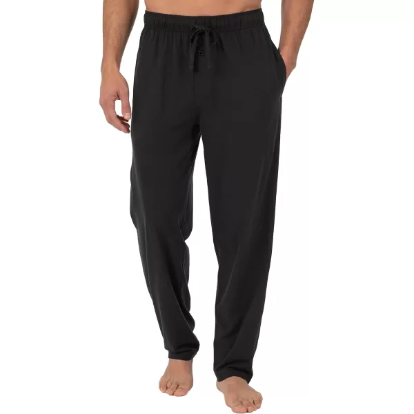 imageFruit of the Loom Mens Extended Sizes Jersey Knit Sleep Pajama Lounge Pant 1 ampamp 2 PacksBlackBlack 2pack