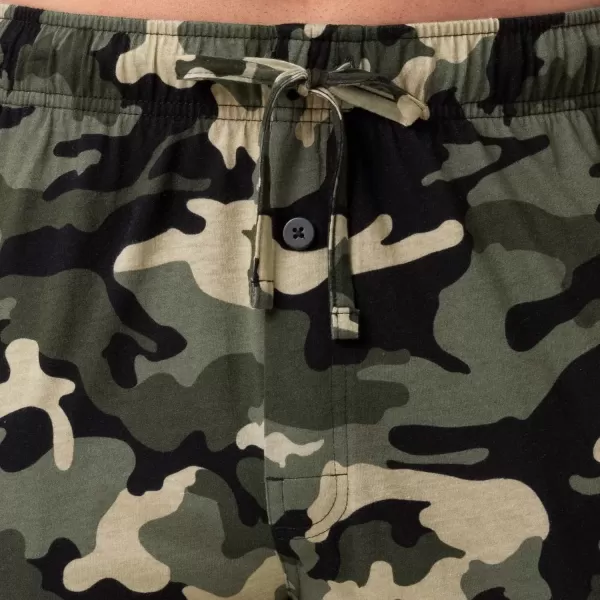 imageFruit of the Loom Mens Extended Sizes Jersey Knit Sleep Pajama Lounge Pant 1 ampamp 2 PacksCamo
