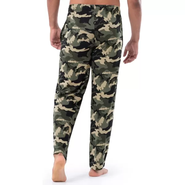 imageFruit of the Loom Mens Extended Sizes Jersey Knit Sleep Pajama Lounge Pant 1 ampamp 2 PacksCamo