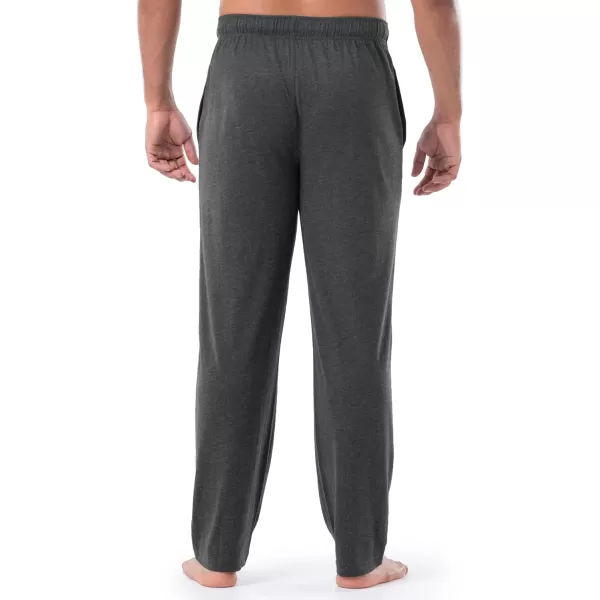 imageFruit of the Loom Mens Extended Sizes Jersey Knit Sleep Pajama Lounge Pant 1 ampamp 2 PacksCharcoal Heather