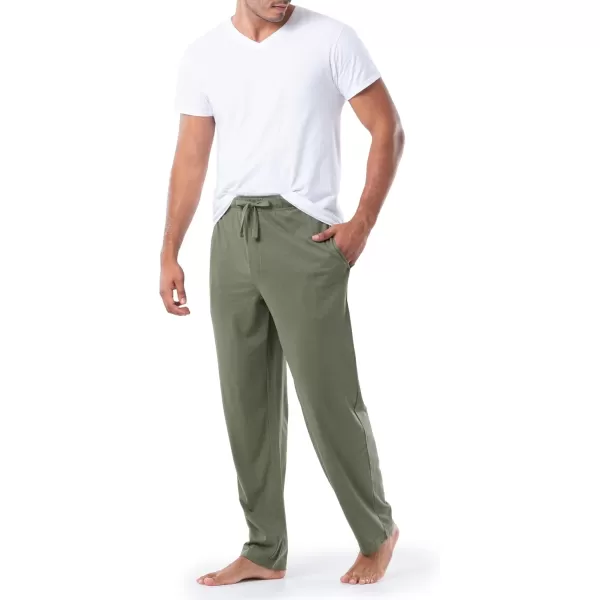 imageFruit of the Loom Mens Extended Sizes Jersey Knit Sleep Pajama Lounge Pant 1 ampamp 2 PacksDark Green