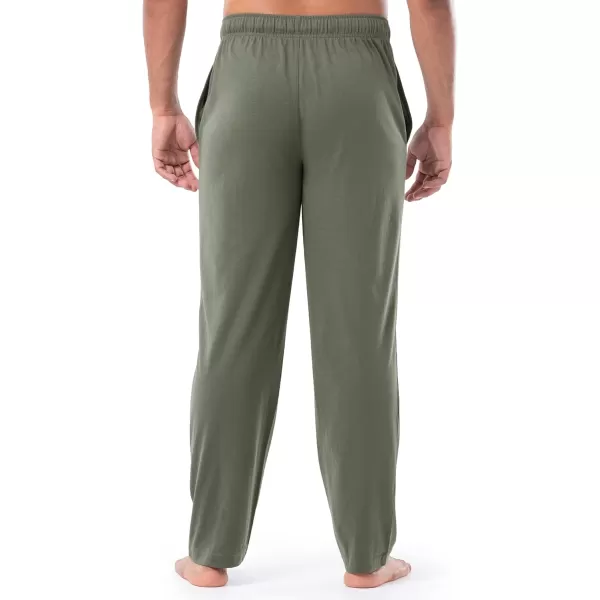imageFruit of the Loom Mens Extended Sizes Jersey Knit Sleep Pajama Lounge Pant 1 ampamp 2 PacksDark Green