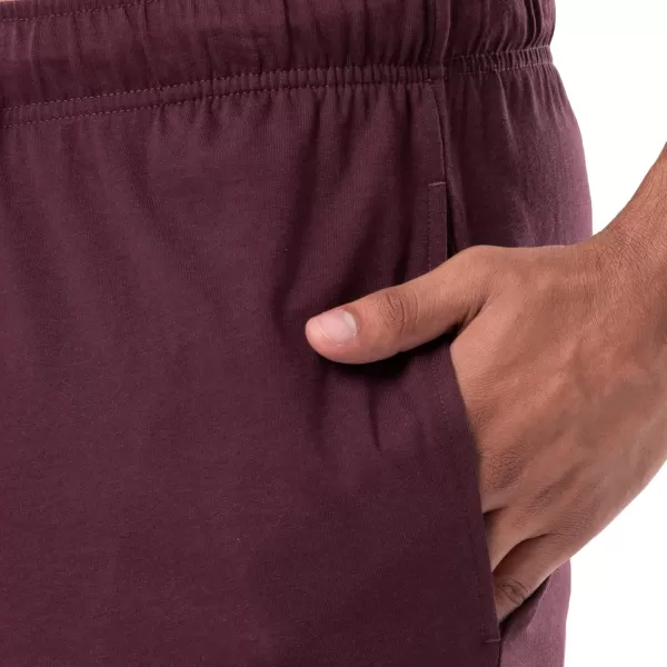 imageFruit of the Loom Mens Extended Sizes Jersey Knit Sleep Pajama Lounge Pant 1 ampamp 2 PacksDark Red