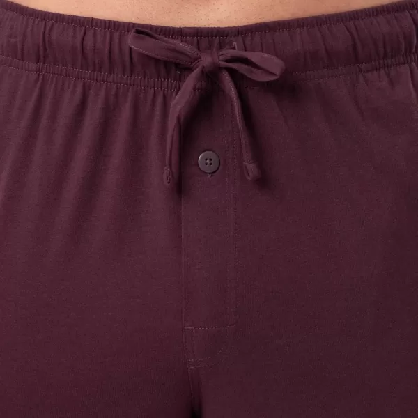 imageFruit of the Loom Mens Extended Sizes Jersey Knit Sleep Pajama Lounge Pant 1 ampamp 2 PacksDark Red