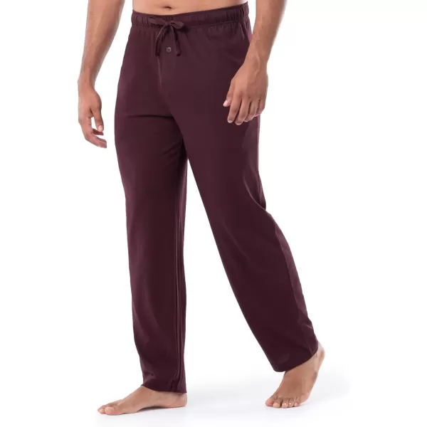 imageFruit of the Loom Mens Extended Sizes Jersey Knit Sleep Pajama Lounge Pant 1 ampamp 2 PacksDark Red