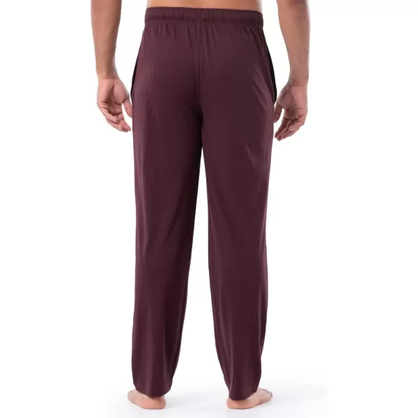 imageFruit of the Loom Mens Extended Sizes Jersey Knit Sleep Pajama Lounge Pant 1 ampamp 2 PacksDark Red