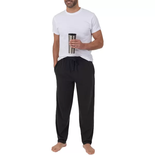 imageFruit of the Loom Mens Extended Sizes Jersey Knit Sleep Pajama Lounge Pant 1 ampamp 2 PacksEbonyAshed Heather